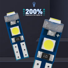Load image into Gallery viewer, 10Pcs Car Interior Lights Dashboard T5 Led Bulb Led Canbus Warming Indicator Wedge Auto Instrument Lamp 12V W3W W1.2W