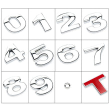 Load image into Gallery viewer, 1Pc 3D Metal Sticker DIY Car Decals Lower Case Letter Number Stickers Waterproof Exterio Alphabet Customize For Motorcycle