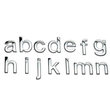 Load image into Gallery viewer, 1Pc 3D Metal Sticker DIY Car Decals Lower Case Letter Number Stickers Waterproof Exterio Alphabet Customize For Motorcycle