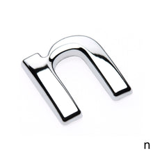 Load image into Gallery viewer, 1Pc 3D Metal Sticker DIY Car Decals Lower Case Letter Number Stickers Waterproof Exterio Alphabet Customize For Motorcycle