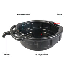 Load image into Gallery viewer, 10L Car Fuel Fluid Oil Drain Pan Wast Engine Oil Collector Tank Trip Tray Repair Change Garage Tool