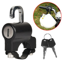 Load image into Gallery viewer, Universal Motorcycle Helmet Lock Anti-Theft Helmet Security Lock Metal 22mm-26mm Black with 2 Keys Set