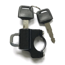 Load image into Gallery viewer, Universal Motorcycle Helmet Lock Anti-Theft Helmet Security Lock Metal 22mm-26mm Black with 2 Keys Set
