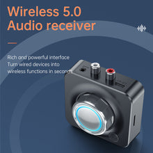 Load image into Gallery viewer, 3D Bass Stereo Wireless Audio Transmitter Dual Dhannel TF Card RCA 3.5mm 3.5 AUX Bluetooth-compatible 5.0 Music Speaker Adapter