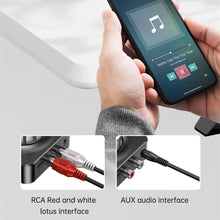 Load image into Gallery viewer, 3D Bass Stereo Wireless Audio Transmitter Dual Dhannel TF Card RCA 3.5mm 3.5 AUX Bluetooth-compatible 5.0 Music Speaker Adapter