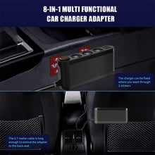 Load image into Gallery viewer, 3USB QC3.0 Quick Qharger PD 120W Car Cigarette Lighter Adapter Splitter Voltmeter Digital Display 4 Port Socket Converter