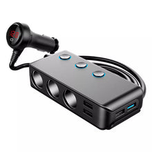 Load image into Gallery viewer, 120W Car Cigarette Lighter Distributor QC3.0 Quick Charge Splitter 4 USB LED Voltage Display 12V/24V Universal Power Adapter