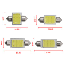Load image into Gallery viewer, 10Pcs White COB C5W Car Auto Festoon Dome Interior LED Lights Lamp Map Roof Reading Bulb Plate lamps Bulb DC12V 31/36/39/41MM