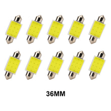 Load image into Gallery viewer, 10Pcs White COB C5W Car Auto Festoon Dome Interior LED Lights Lamp Map Roof Reading Bulb Plate lamps Bulb DC12V 31/36/39/41MM