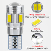 Load image into Gallery viewer, 2Pcs T10 Car W5W LED Bulb Signal Light 5630 6SMD Auto Claerance Wedge Side License Plate Reverse Lamps 12V 6500K Reading Light