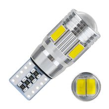 Load image into Gallery viewer, 2Pcs T10 Car W5W LED Bulb Signal Light 5630 6SMD Auto Claerance Wedge Side License Plate Reverse Lamps 12V 6500K Reading Light