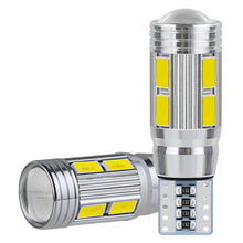 Load image into Gallery viewer, 2Pcs T10 Car W5W 5730 10SMD Led Bulb Reverse Signal Light Reading Lamps 12V 6500K Auto Wedge Side License Plate Light Trunk Lamps