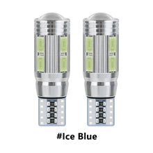 Load image into Gallery viewer, 2Pcs T10 Car W5W 5730 10SMD Led Bulb Reverse Signal Light Reading Lamps 12V 6500K Auto Wedge Side License Plate Light Trunk Lamps