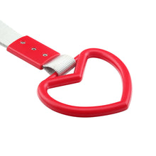 Load image into Gallery viewer, JDM Heart-shaped Car Interior Lanyard Subway Train Bus Pull Ring White Handle Strap Charm Car Drift Rear Bumper Warning Loop