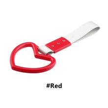 Load image into Gallery viewer, JDM Heart-shaped Car Interior Lanyard Subway Train Bus Pull Ring White Handle Strap Charm Car Drift Rear Bumper Warning Loop