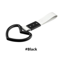 Load image into Gallery viewer, JDM Heart-shaped Car Interior Lanyard Subway Train Bus Pull Ring White Handle Strap Charm Car Drift Rear Bumper Warning Loop