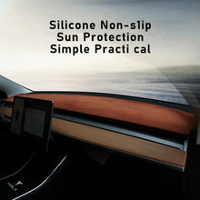 Load image into Gallery viewer, Dashboard Mat Sunshade Dustproof Non-slip Dashmat Flannel Pad Car Accessories for Tesla Model 3 Y 2017 2018 2019 2020 2021
