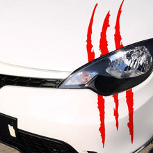 Load image into Gallery viewer, Monster Claw Scratch Stripe Car Reflective Stickers Hood Headlight Decal Stripe Marks Auto Decoration Accessories