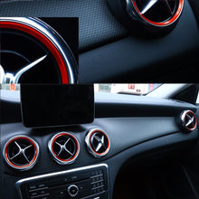 Load image into Gallery viewer, 5Pcs Auto Car Air Conditioner Vent Outlet Sticker Knob Trim Cover Decoration Ring For Mercedes Benz A/B/GLA/CLA