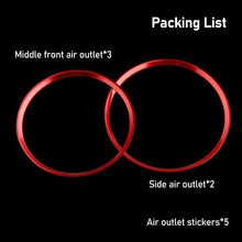 Load image into Gallery viewer, 5Pcs Auto Car Air Conditioner Vent Outlet Sticker Knob Trim Cover Decoration Ring For Mercedes Benz A/B/GLA/CLA