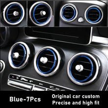 Load image into Gallery viewer, 7Pcs Auto Car Air Conditioner Vent Outlet Sticker Decoration Ring Knob Trim Cover For Mercedes Benz C Class W205 GLC 2015-2018