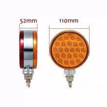Load image into Gallery viewer, 12V 24V 48LED Round Turn Signal Marker Lights For Car Trucks Trailers Lorry Tractors Double Side Indicator Safety Warning Lamp