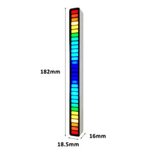Load image into Gallery viewer, RGB Sound Control Rhythm Ambient Light 32LED Colorful Strip Light Rechargeable Bar Car Computer Home Audio Music Atmosphere Lamp