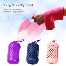 Load image into Gallery viewer, 40x40cm Quick Dry Towel Outdoor Diving Swimming Towel Portable Silicone Sports Yoga Gym Running Travel Cooling Relief Towel