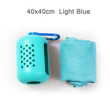 Load image into Gallery viewer, 40x40cm Quick Dry Towel Outdoor Diving Swimming Towel Portable Silicone Sports Yoga Gym Running Travel Cooling Relief Towel