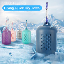 Load image into Gallery viewer, 30x80cm Quick Dry Towel Portable Silicone Cooling Relief Towel For Outdoor Diving Swimming Sports Yoga Gym Running Travel