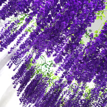 Load image into Gallery viewer, 110cm Artificial Wisteria Decoration Vivid Vine Creeper Green Leaf for Home Wedding Decor DIY Hanging Garland Artificial Flowers