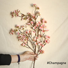 Load image into Gallery viewer, Artificial Cherry Blossom Flower Tall Fake Peach Cherry Flower Arrangement for Home Wedding Decoration