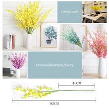 Load image into Gallery viewer, 5 Forks Oncidium Artificial Flowers Dancing Artificial Flower Wedding Home Decoration Fake Flower Decorative Flower Artificial Plant