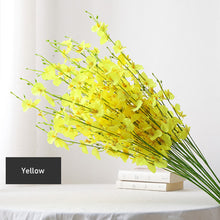 Load image into Gallery viewer, 5 Forks Oncidium Artificial Flowers Dancing Artificial Flower Wedding Home Decoration Fake Flower Decorative Flower Artificial Plant