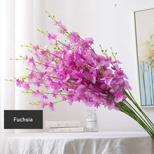 Load image into Gallery viewer, 5 Forks Oncidium Artificial Flowers Dancing Artificial Flower Wedding Home Decoration Fake Flower Decorative Flower Artificial Plant