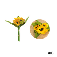Load image into Gallery viewer, Sunflower Silk Artificial Flower Bouquet Large Sun Flower Home Decor Artificial Flowers Plant Artificial Decorative Flower