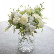 Load image into Gallery viewer, 3 Heads Rose Artificial Bouquet Bridal Flowers Wedding Party Silk Fake Flowers Home Room DIY Decor Marriage Decorations