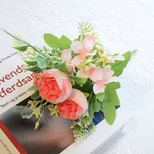 Load image into Gallery viewer, 3 Heads Rose Artificial Bouquet Bridal Flowers Wedding Party Silk Fake Flowers Home Room DIY Decor Marriage Decorations