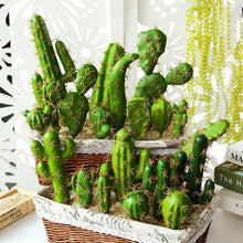 Load image into Gallery viewer, Lifelike Miniature Artificial Fleshy Cactus Plant Figurines Decoration DIY Fairy Garden Micro Landscape Potted Decor