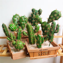 Load image into Gallery viewer, Lifelike Miniature Artificial Fleshy Cactus Plant Figurines Decoration DIY Fairy Garden Micro Landscape Potted Decor