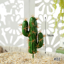 Load image into Gallery viewer, Lifelike Miniature Artificial Fleshy Cactus Plant Figurines Decoration DIY Fairy Garden Micro Landscape Potted Decor