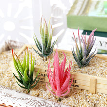 Load image into Gallery viewer, Lifelike Miniature Artificial Zebra Aloe Fleshy Cactus Plant Figurines Decoration DIY Fairy Garden Micro Landscape Potted Decor
