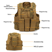 Load image into Gallery viewer, USMC Airsoft Military Tactical Vest Molle Combat Assault Plate Carrier Tactical Vest CS Outdoor Clothing Hunting Paintball Vest