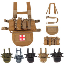 Load image into Gallery viewer, Men Swat CS Match Wargame TCM Chest Rig Airsoft Tactical Vest Military Gear Pack Magazine Pouch Holster Molle System Waist Nylon