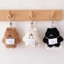 Load image into Gallery viewer, Cute Mini Bear with Mouth Mask Plush Toy Key Chain Bear Pendant Bag Backpack Decoration Key Ring Soft Stuffed Toy