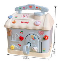 Load image into Gallery viewer, Cute Mini House Piggy Bank Money Box Coins Box with Lock Safe Cartoon Saving Pot Gift Table Room Decoration