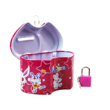 Load image into Gallery viewer, Creative Tinplate Money Box with Lock for Kids Children Safe Piggy Bank Coins Box Gift Cartoon Saving Pot