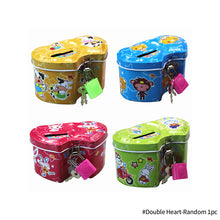 Load image into Gallery viewer, Creative Tinplate Money Box with Lock for Kids Children Safe Piggy Bank Coins Box Gift Cartoon Saving Pot