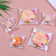 Load image into Gallery viewer, 100pcs Thank You Flower Snack Cookie Sealing Bag Self-Adhesive Wedding Birthday Party Candy Biscuit Packaging Gift Bag