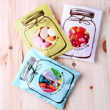 Load image into Gallery viewer, 100pcs Cute Bottle Printed Sealing Bag for Snacks Bag Girls Food Biscuit Cookie Candy Small Size Packet Candy Gift Bag